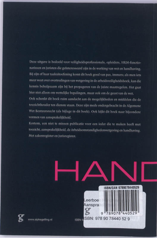 Achterkant van Handhaving en Aansprakelijkheid