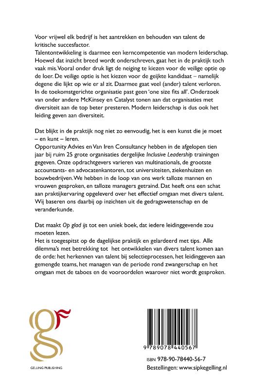Achterkant van Op glad ijs