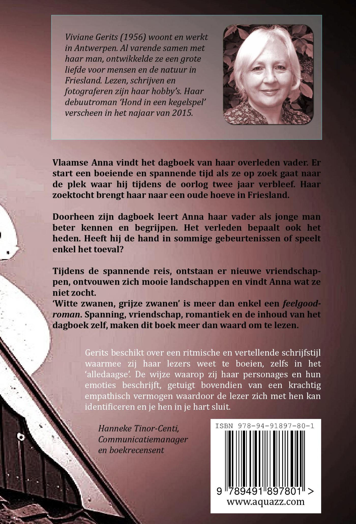 Achterkant van Witte zwanen, grijze zwanen