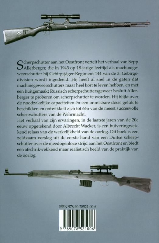 Achterkant van Scherpschutter aan het Oostfront
