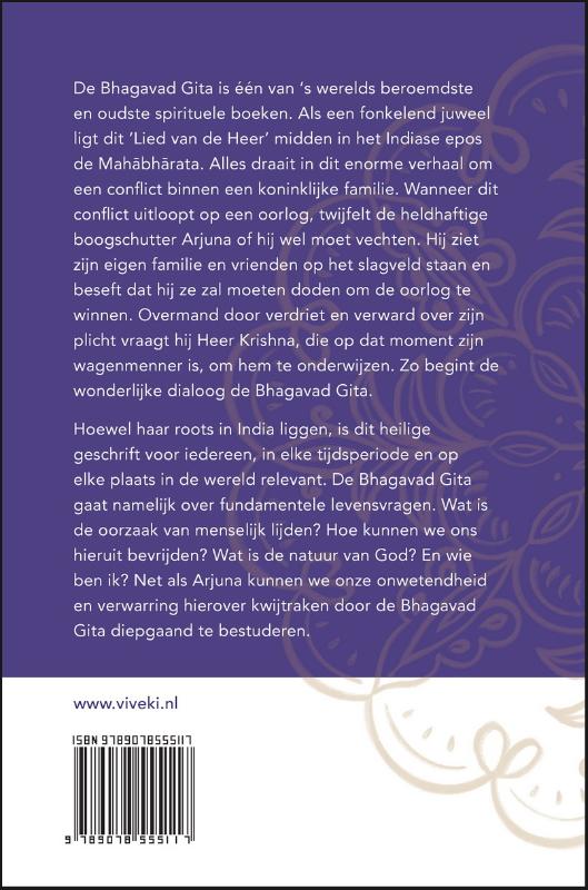 Achterkant van Bhagavad Gita