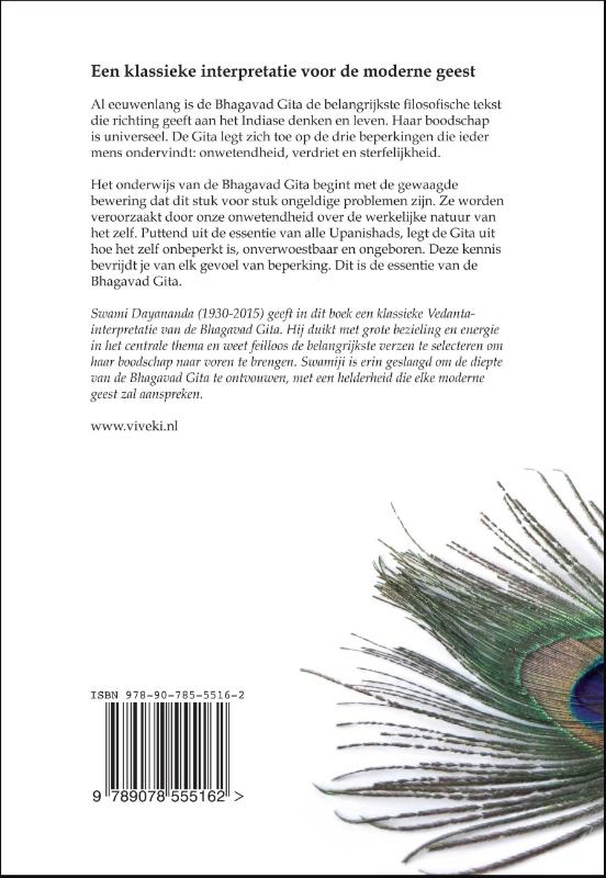 Achterkant van De essentie van de Bhagavad Gita