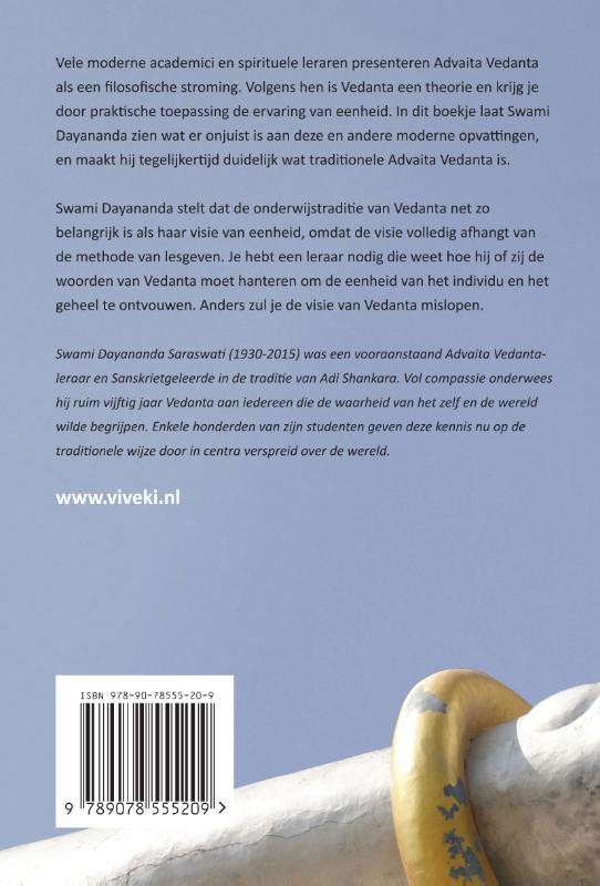 Achterkant van De onderwijstraditie van Advaita Vedanta