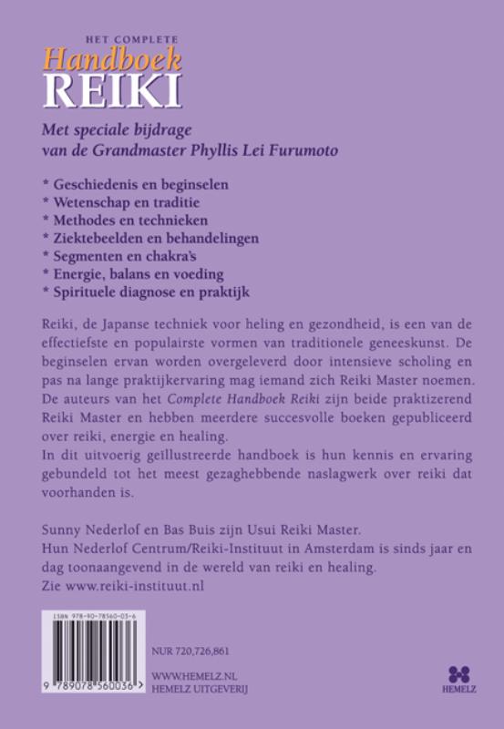 Achterkant van Het complete handboek Reiki