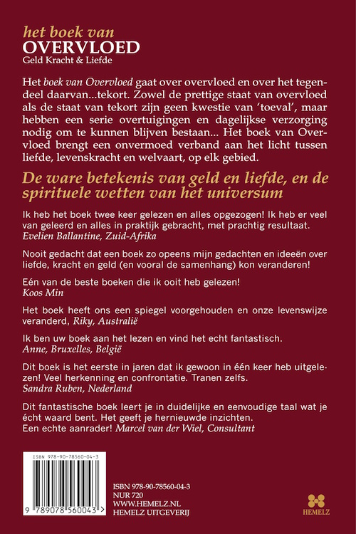 Achterkant van Het Boek van Overvloed
