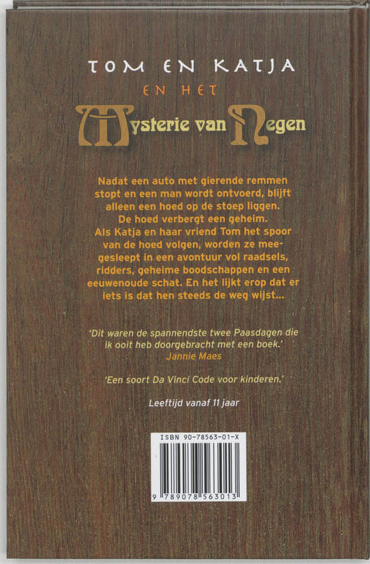 Achterkant van Tom en Katja en het Mysterie van Negen