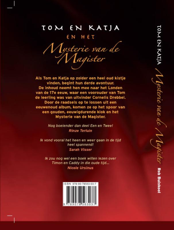 Achterkant van Tom en Katja en het Mysterie van de Magister