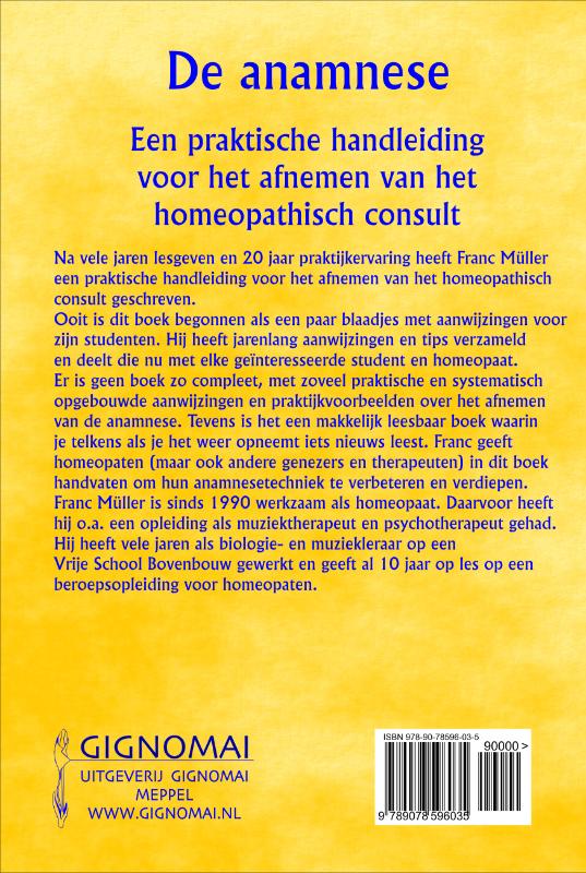 Achterkant van De anamnese