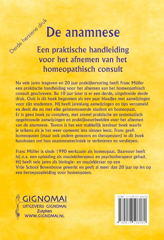 Achterkant van De anamnese