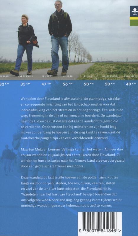 Achterkant van Wandelen naar het hart van Flevoland