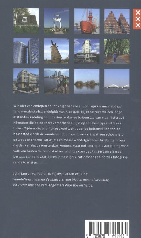Achterkant van Wandelen buiten de binnenstad van Amsterdam