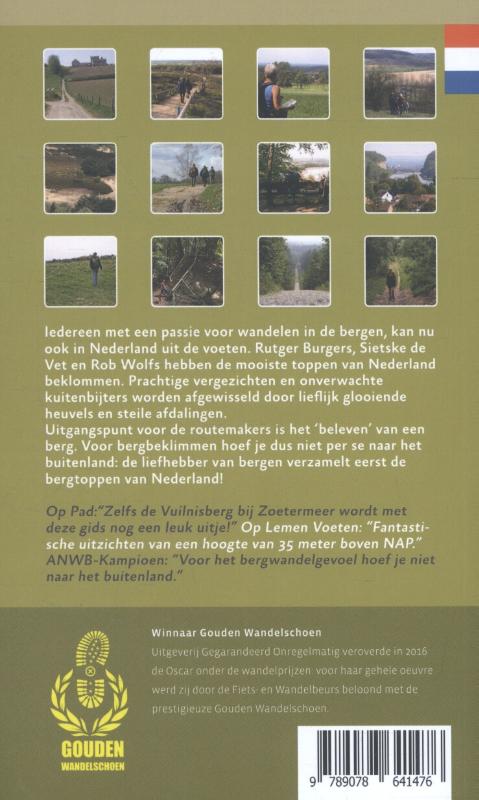 Achterkant van De mooiste bergwandelingen van Nederland