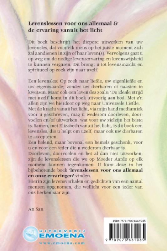 Achterkant van Levenslessen voor ons allemaal & de ervaring vanuit het licht