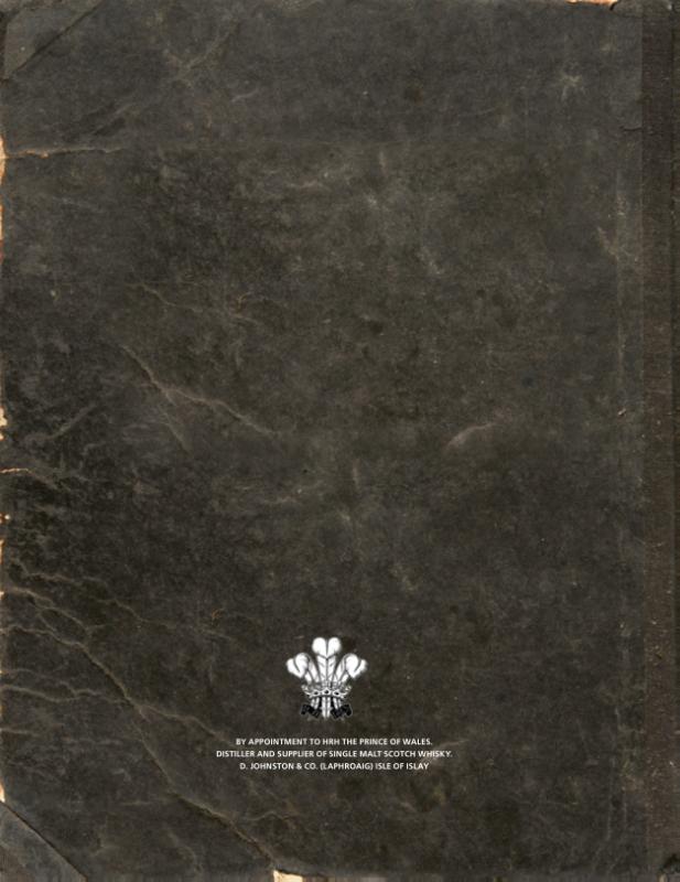 Achterkant van Laphroaig 1815-2015