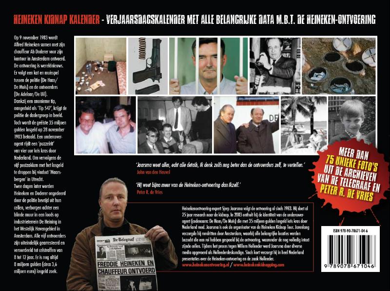 Achterkant van Heineken Kidnap Kalender