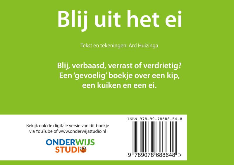 Achterkant van Blij uit het ei