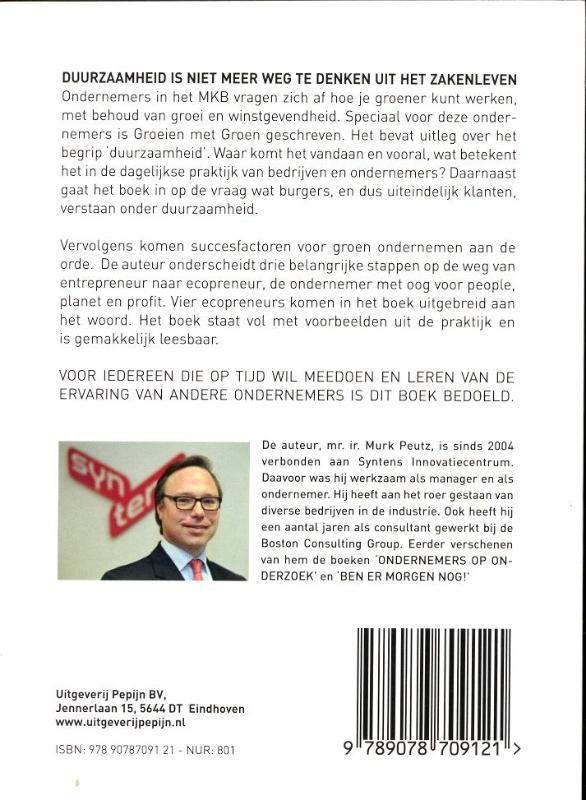 Achterkant van Groeien met Groen