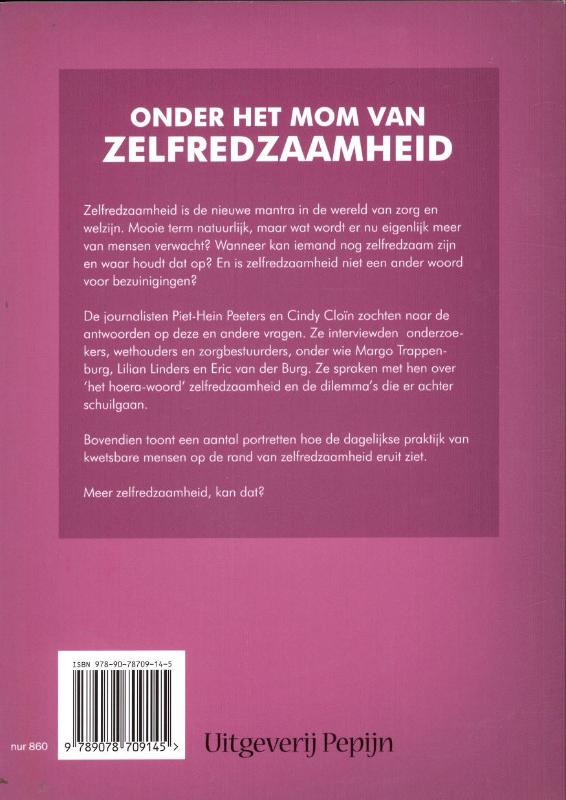 Achterkant van Onder het mom van zelfredzaamheid