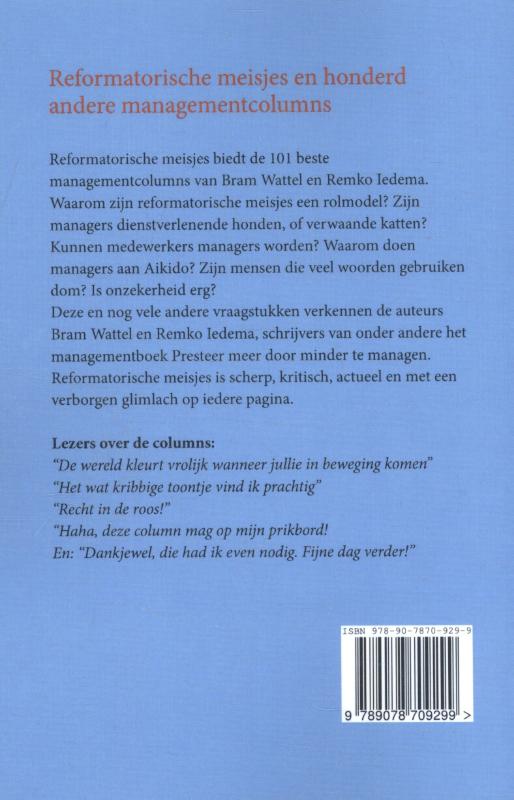Achterkant van Reformatorische meisjes