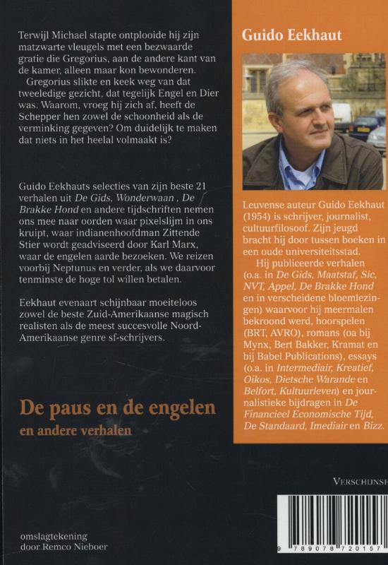 Achterkant van De paus en de engelen