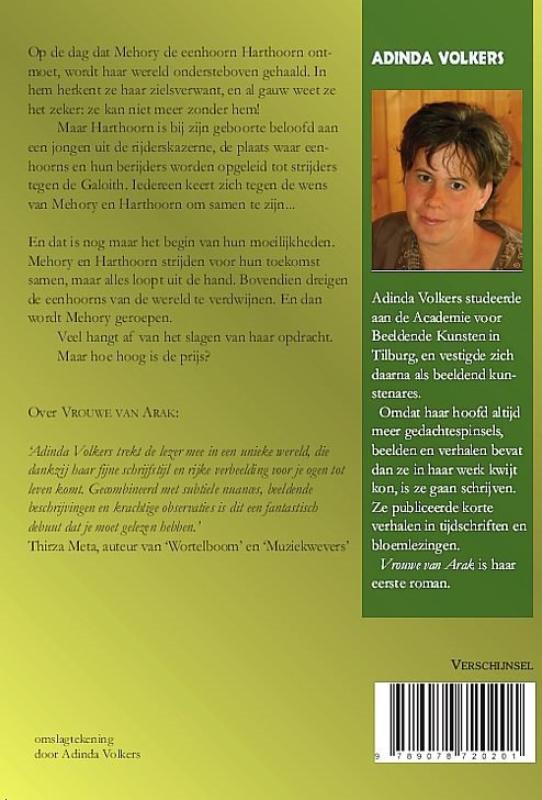 Achterkant van Vrouwe van Arak
