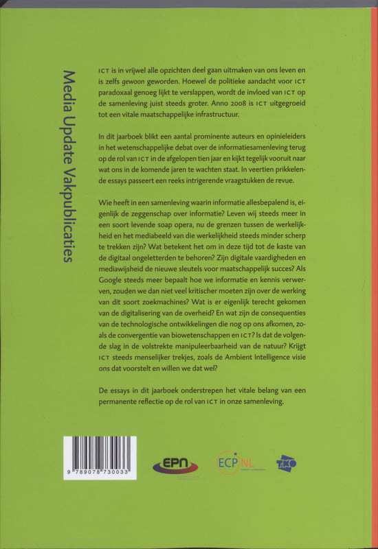 Achterkant van Jaarboek ICT en samenleving 2008-2009