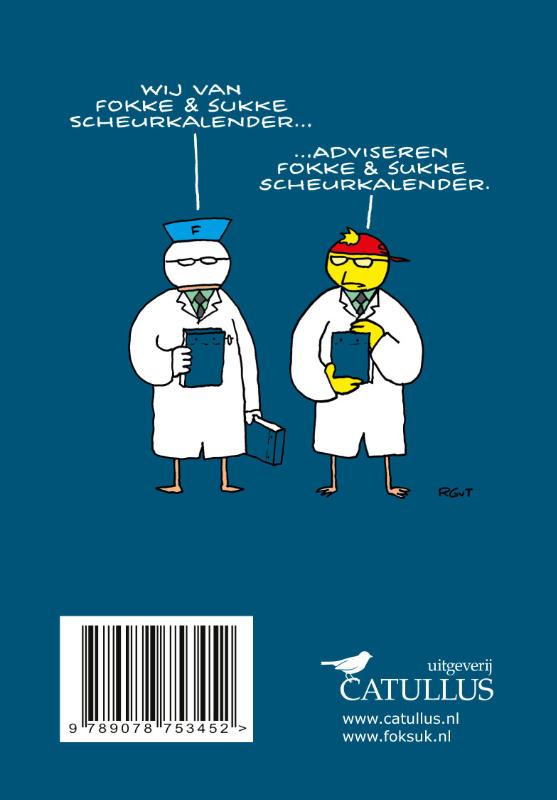 Achterkant van Fokke & Sukke scheurkalender 2013
