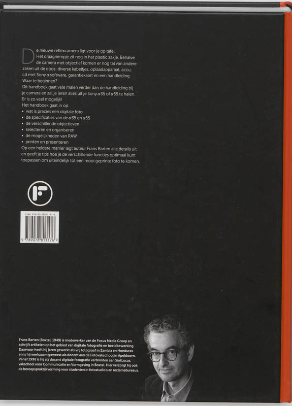 Achterkant van Handboek Sony Alpha 35/55 fotografiefotografie