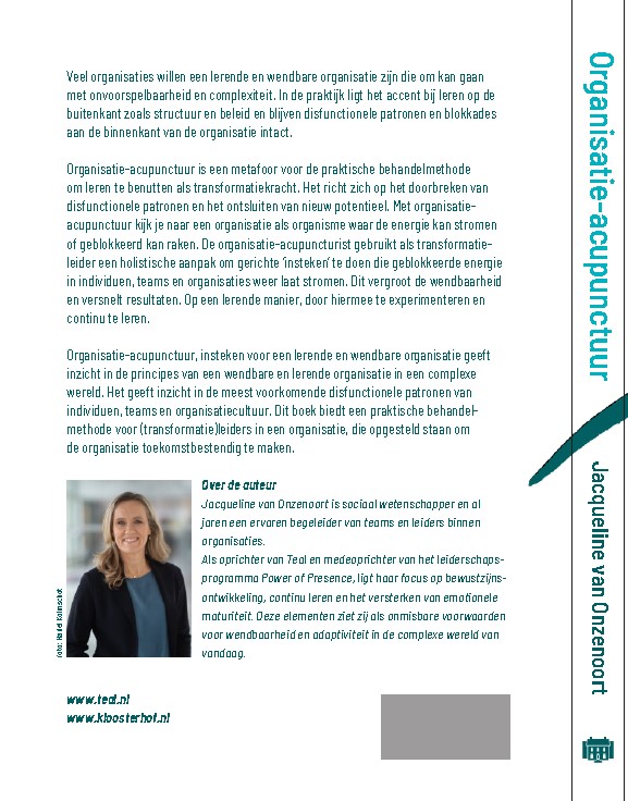 Achterkant van Organisatie acupunctuur