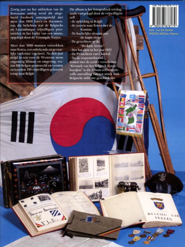 Achterkant van Album van het Belgisch Korea Bataljon