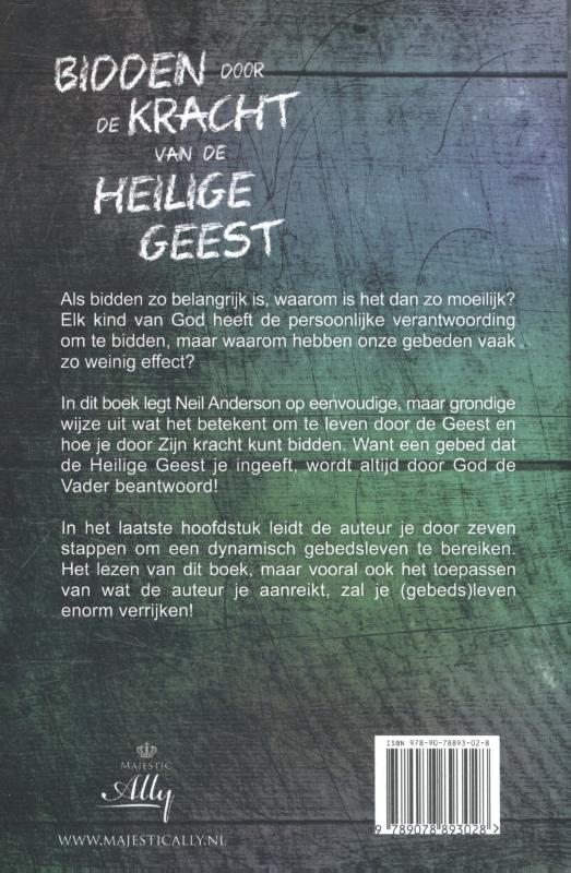 Achterkant van Bidden door de kracht van de Heilige Geest