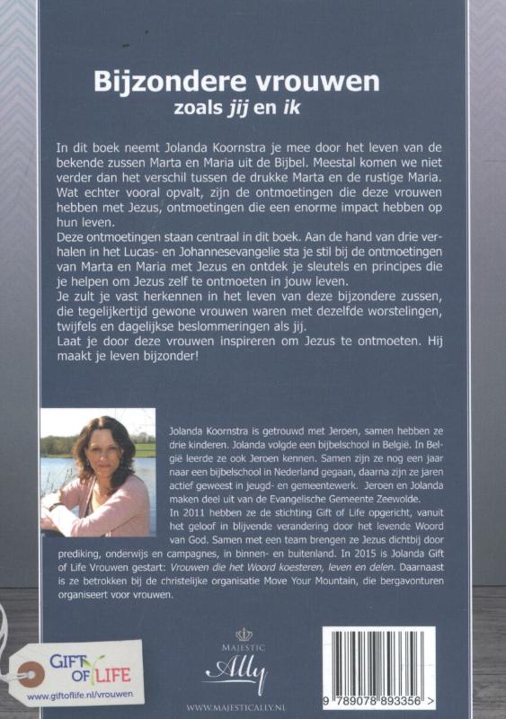 Achterkant van Bijzondere vrouwen zoals jij en ik