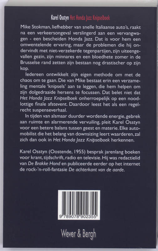 Achterkant van Het Honda Jazz knipselboek