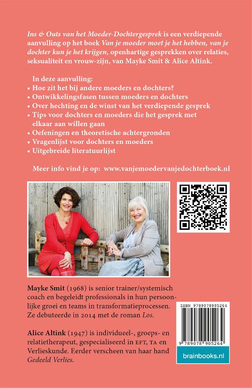 Achterkant van Ins & Outs van het Moeder-Dochtergesprek