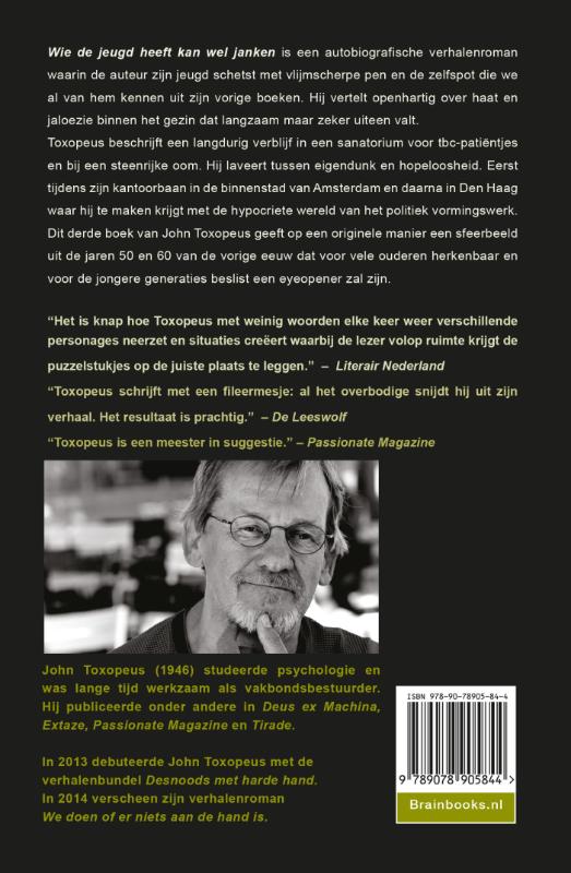 Achterkant van Wie de jeugd heeft kan wel janken