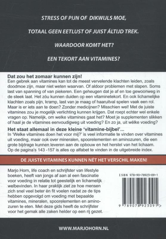 Achterkant van Welke vitamines doen het voor mij?