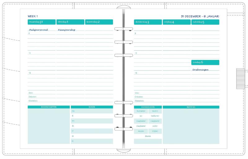 Achterkant van De Organizing Agendavulling 2019 A5