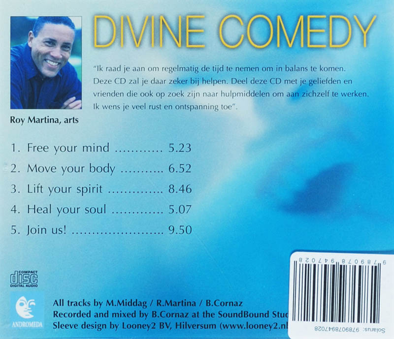 Achterkant van Divine Comedy
