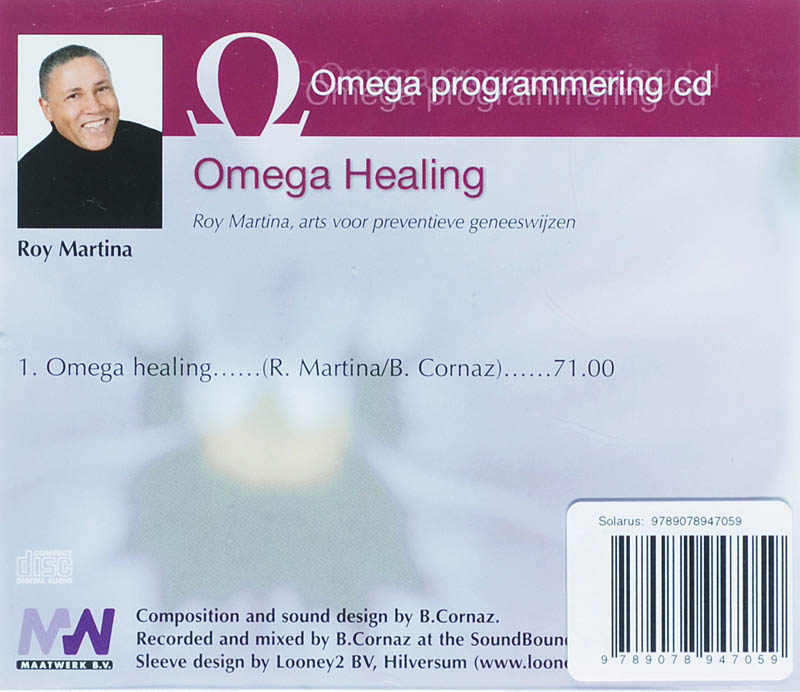 Achterkant van Omega Healing