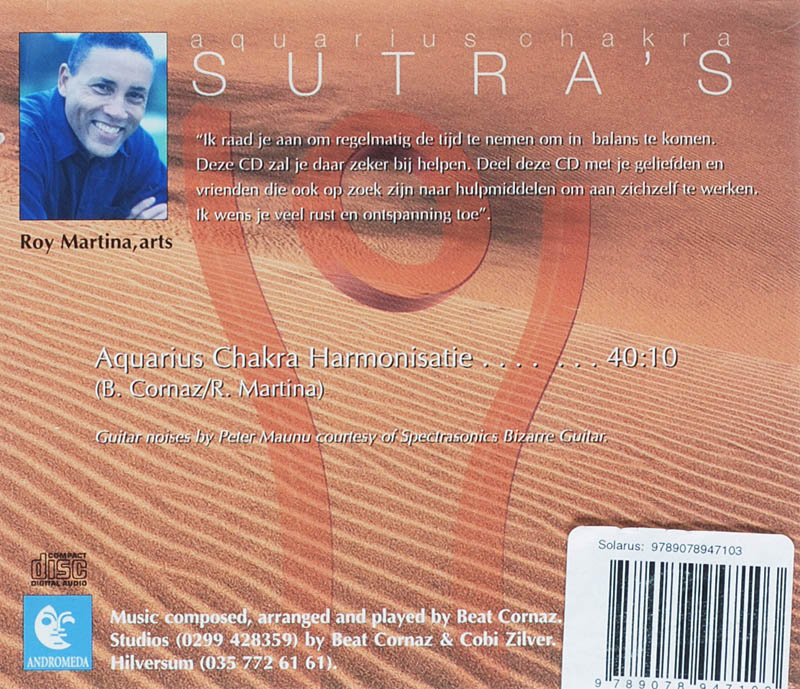 Achterkant van Aquarius Chakra Sutra's