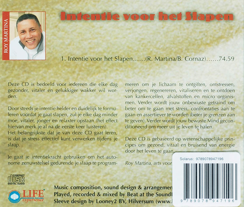 Achterkant van Intentie voor het slapen