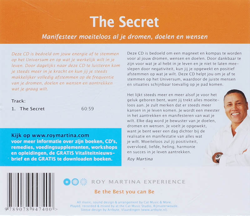 Achterkant van Leef The Secret
