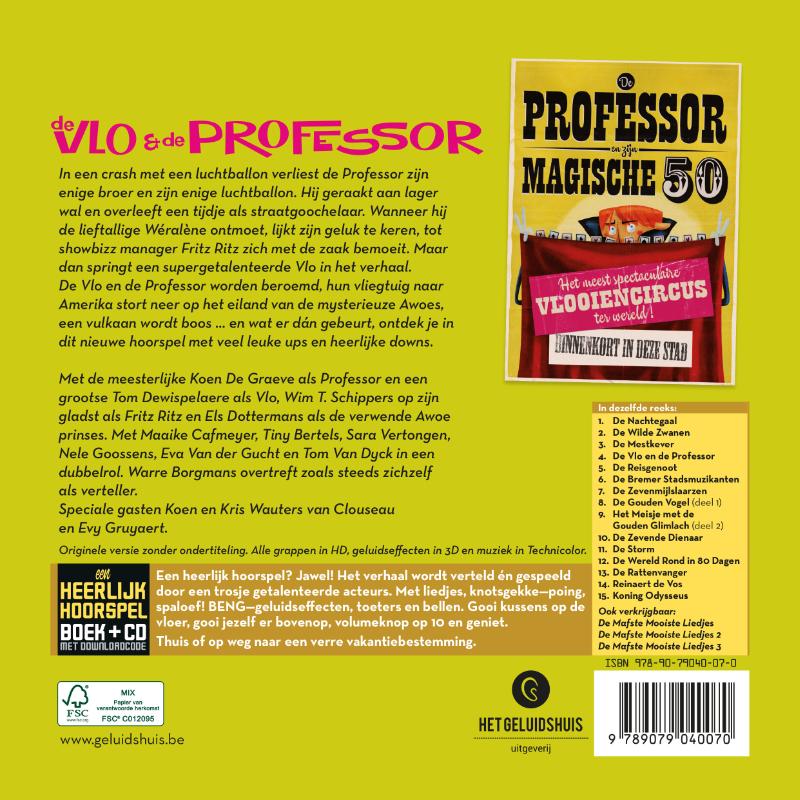 Achterkant van De Vlo en de Professor