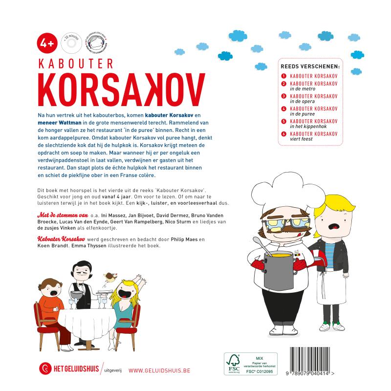 Achterkant van Kabouter Korsakov in de puree