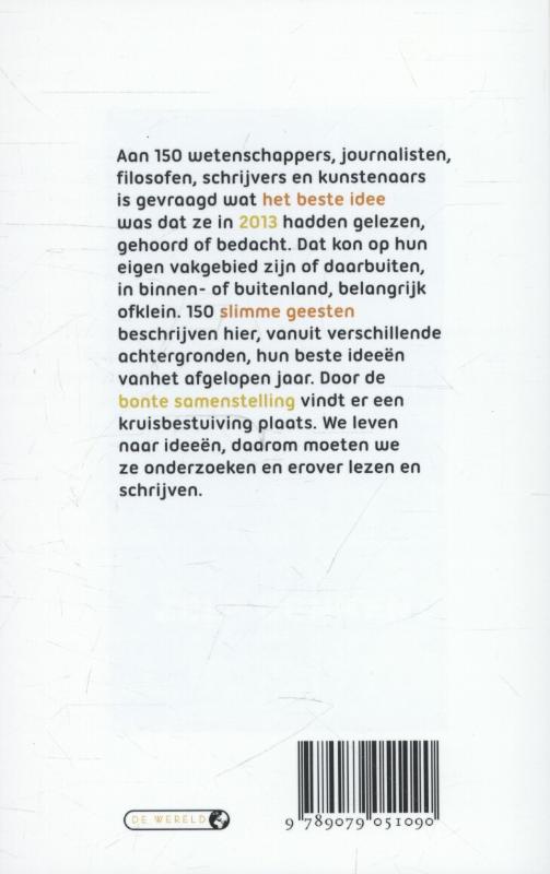 Achterkant van Het beste idee van 2013
