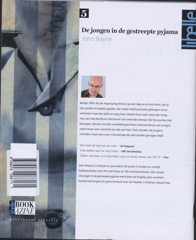 Achterkant van De jongen in de gestreepte pyjama