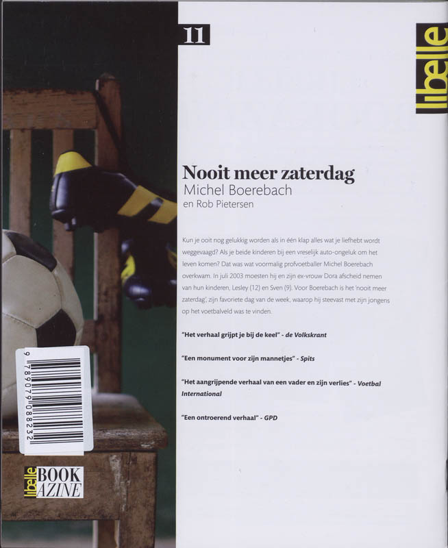 Achterkant van Nooit meer zaterdag