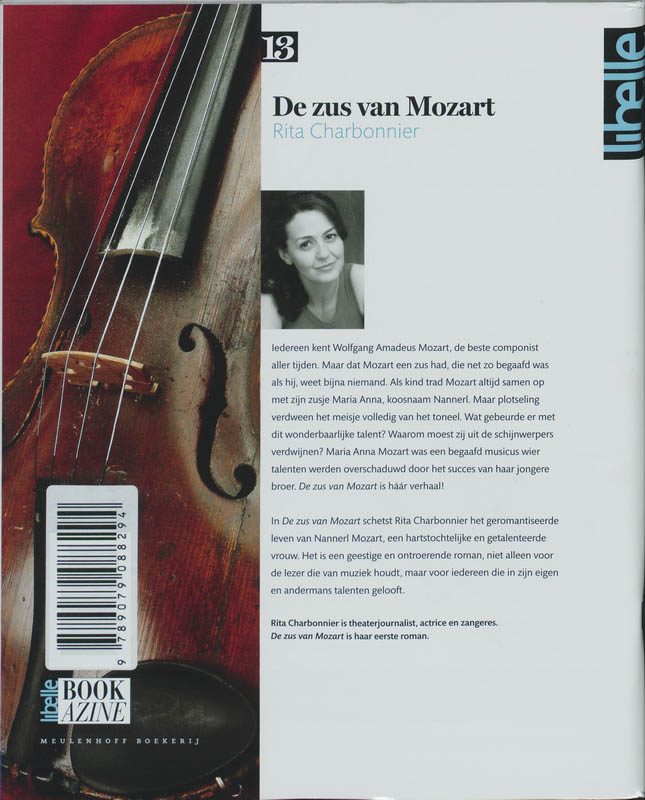 Achterkant van De zus van Mozart