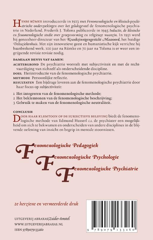 Achterkant van Fenomenologische Bibliotheek