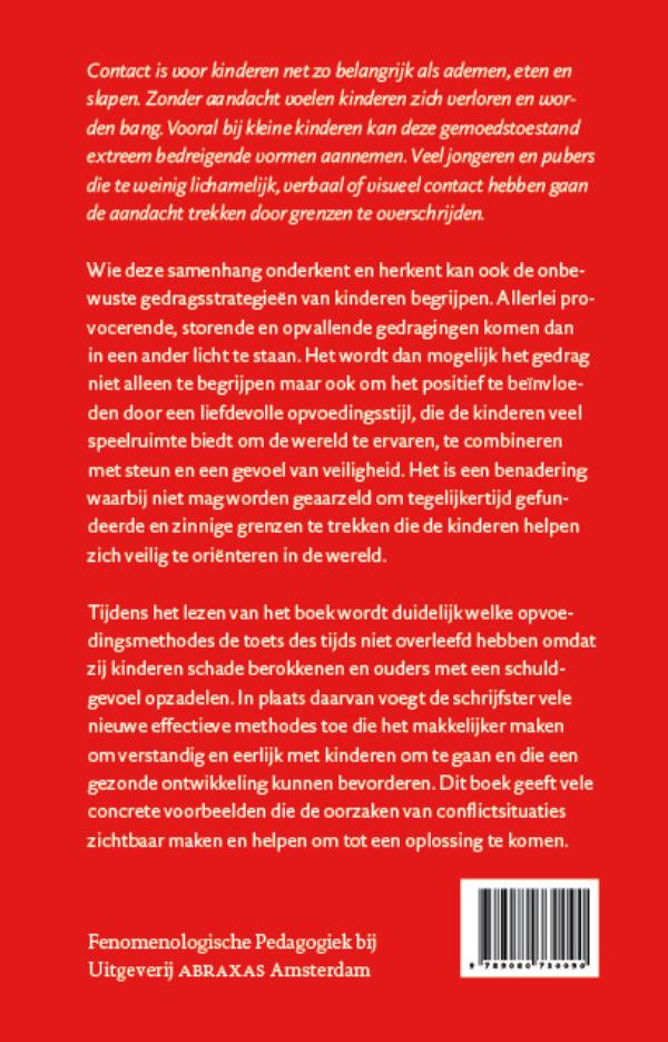 Achterkant van Liefdevol opvoeden, een kunst